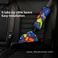 Cartoon seat belt pillow with seat belt adjuster